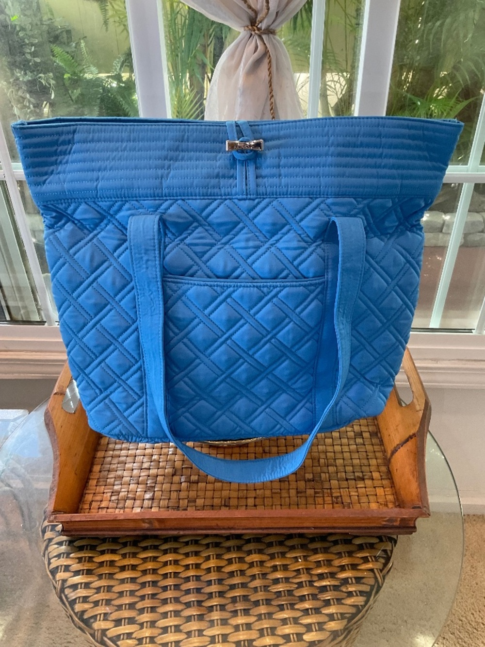 Vera Bradley Blue Quilted Tote Bag